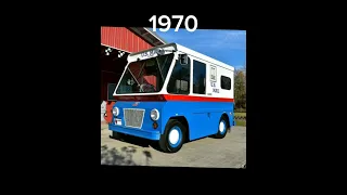 Evolution Of Mail Truck (1930-2023)#evolution #mail #truck #shorts