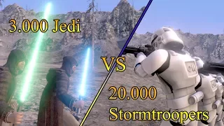 Star Wars 3000 Jedi vs 20.000 Stormtroopers -  Ultimate Epic Battle Simulator