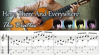 Here, There And Everywhere / The Beatles - Fingerstyle Guitar | TAB