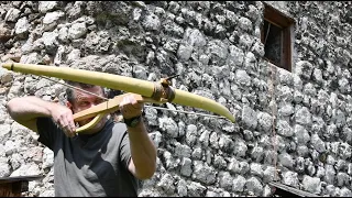 Shooting a 276 lb simple wooden crossbow