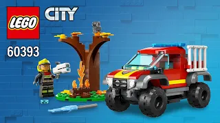 LEGO® City 4x4 Fire Truck Rescue (60393)[97 pcs] Step-by-Step Building Instructions | TBB