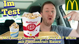 McDonald's: McFlurry & Frozen Yogurt mit KITKAT White & Passionsfrucht Soße im Test