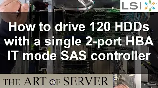 How to drive 120 HDDs with a single 2-port HBA IT mode SAS controller