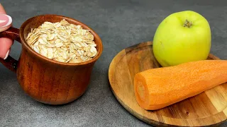 🔥😱Just 1 glass of oatmeal, an apple and carrots!🔝 Fast and tasty❗