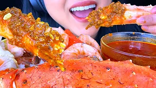 ASMR KING CRAB Seafood Bloves Smackalicious Sauce (ASMR Eating Show) *NO TALKING* | ASMR Phan