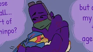 [] Turtle Tot Leon’s Nightmare + Donnie 🐢💙🐢💜 [] Rottmnt Comic dub []