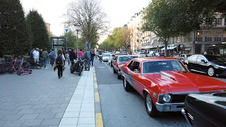 Walking in Stockholm: Sveavägen and Car Cruising 2020 (Street sounds, 4K 60fps)