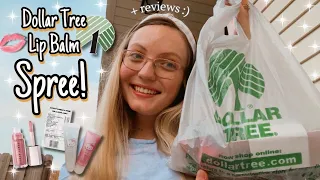 Dollar Tree LIP BALM Haul & Unboxing!💋🌳🛒