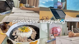 productive exam study vlog pt.2 || grinding, eating good food, asmr || [nus high student life]