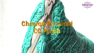 Easy Chevron Crochet Bag CC pouch tutorial 👇🏻link in description #shorts #crochetpurse #crochetbag