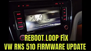 Volkswagen Radio Reboot Loop Fix VW RNS 510 Firmware Update