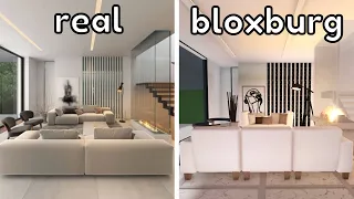 Recreating a MODERN LIVING ROOM in Bloxburg