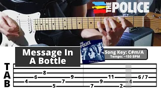 Message In A Bottle - The Police - Guitar Cover/Lesson + TAB - Main Riff/Harmony/Verse/Chorus/Solos