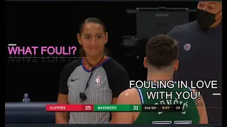 LUKA DONCIC CAUGHT FLIRTING WITH PRETTY REF!