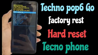 Tecno pop6 go hard reset // haw to  factory rest tacno pop6 Go