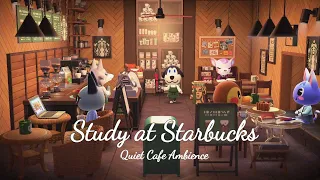 ☕️ No Music • Quite Cafè ASMR | Study at Starbucks | Animal Crossing Ambience 🎧[2Hours]