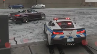 Corvette Cop Car Gameplay #BecomeTheCopNFS