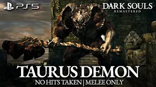 Taurus Demon Boss Fight (No Hits Taken / Melee Only) [Dark Souls Remastered on PS5]