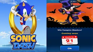 Sonic Dash - Vamipre Shadow New Event Update - All Characters Unlocked Android Gameplay 3D