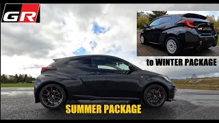 Toyota GR Yaris transformation from summer package to winter