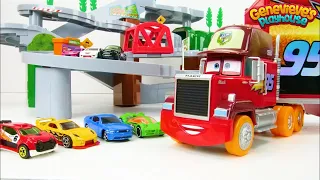 Let's Learn Colors with Tomica Mountain Drive Playset and Toy Cars!