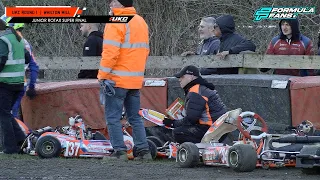 F1 take note! UKC 2022 Rd 1 Jnr Max Super Final ends in early red flag... leaving 4 lap shootout!