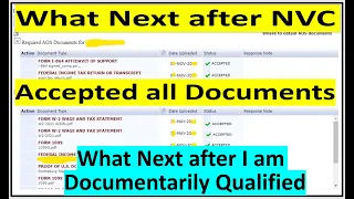 What Next after NVC Accepted all Documents || What Next after I am Documentarily Qualified