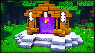 Minecraft Nether Portal Design : How to build a Cool Nether Portal Tutorial