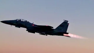 F-15 & F-16 Jets Takeoff & Land at Luke Air Force Base