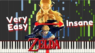 The Legend of Zelda Main Theme (from Very Easy to Insane) | SHEETS + Piano Tutorial (Synthesia)