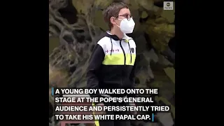 Boy Try To Steal Pope's Papal Cap