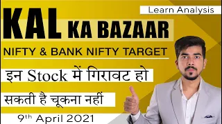 Best Intraday Trading Stocks for 9-April-2021 | Stock Analysis | Nifty Analysis | Share Market