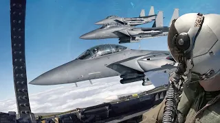 Veteran US Pilots Fly the Massive F-15 in Perfect Close Formation