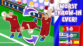 🤣WORST THROW-IN EVER!🤣 (World Cup 2018 Ronaldo Iran Spain Uruguay Saudi Arabia Portugal Morocco)