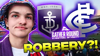 THE BIGGEST ROBBERY OF ALL TIME? | Fremantle vs Carlton AFL Gather Round Vlog