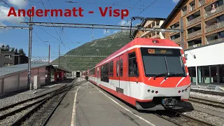 From Andermatt to Visp, Switzerland