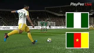 PES 2019 - NIGERIA vs CAMEROON - Full Match & CHOUPO-MOTING Free Kick Goal - PC Gameplay FHD