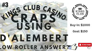 #3 - CRAPS - Using D'Alembert is the Key to stress free profit. #casino #crapsnation #crapsstrategy