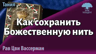 Как сохранить Божественную нить. III часть книги Тания 6-й урок. Рав Цви Вассерман