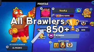 All Brawlers 850+ Trophies🏆💕