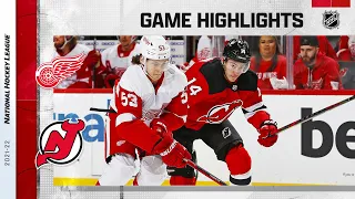 Red Wings @ Devils 4/24 | NHL Highlights 2022