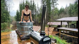 SHE WENT WILD in the ICE BATH | COLD WATER WINTER ROUTINE // Off Grid Wilderness Living - Ep. 120