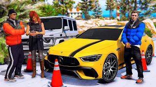 РЕАЛЬНЫЕ ПАЦАНЫ В GTA 5 - У ДЕВУШКИ НА MERCEDES AMG GT 63 СЛОМАЛАСЬ МАШИНА НА ДОРОГЕ! 🌊ВОТЕР