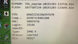 Клонирование VAG MED17.5.5 TANGO KEY PROGRAMMER и PCM Flash