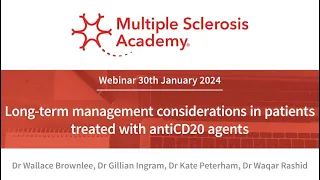 MS Academy webinar: Long-term management considerations in patients treated with antiCD20 agents