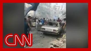 Graphic video shows chaos at Gaza refugee camp after Israeli airstrike
