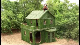 Amazing 2 Weeks Build The Beautiful Bamboo House