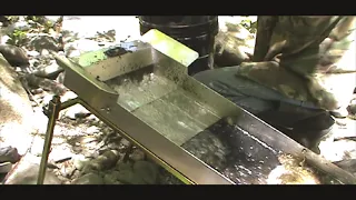 placer mining a gravel bar on the 20 acre claim