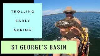 Kayak Fishing St George’s Basin for flathead.