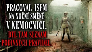 Pracoval jsem na noční směně v nemocnici. Byl tam seznam podivných pravidel - Creepypasta [CZ]